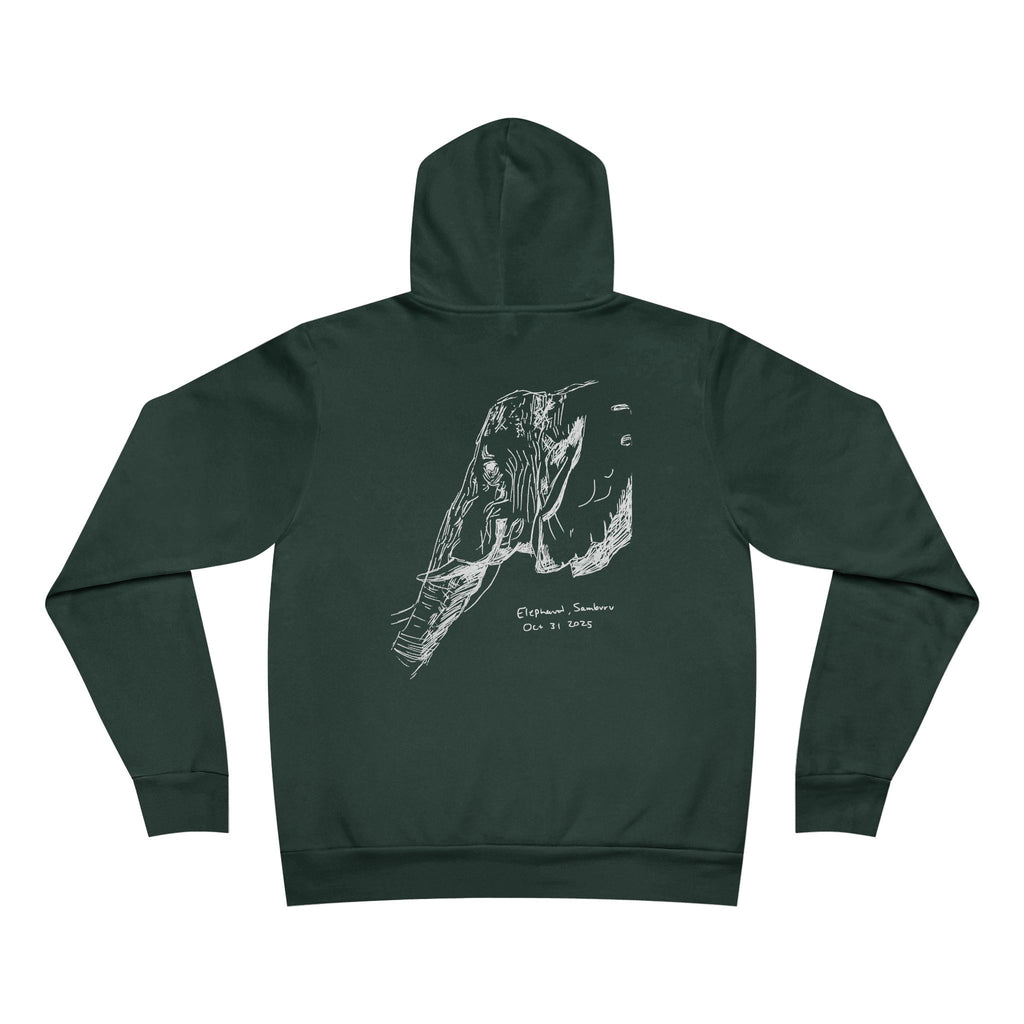 Forest Green Samburu Elephant Hoodie